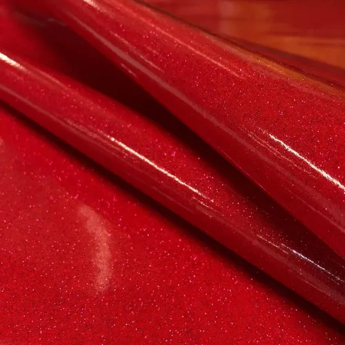 Miniatura 21 de Tela de vinilo brillante, hojas de piel sintética con purpurina suave, material brillante, ideal para hacer bolsas de tapicería, lazos para el pelo