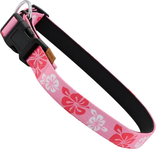 Miniatura 36 de Collar de perro, bonito patrón floral, collar suave y ajustable con hebilla de liberación rápida (S (cuello 11-18 pulgadas, ancho 5/8 pulgadas)