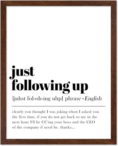 Miniatura 77 de Póster de Arte de Diccionario de Poster Master - Definición de "Just Following Up" Impreso - Arte Tipográfico - Regalo para Hombres, Mujeres