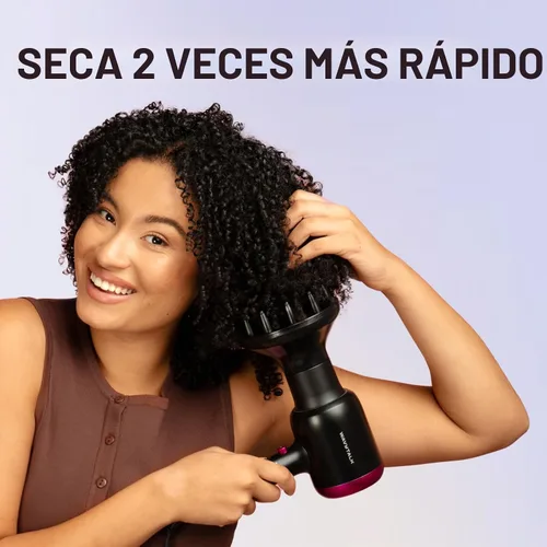 Miniatura 2 de Secador de pelo Wavytalk con difusor, secador iónico Blown Away para cabello rizado con peine, secador de 1875 W de secado rápido con tecnología