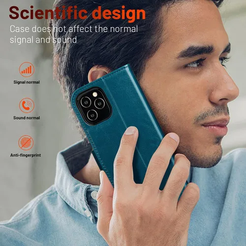 Miniatura 7 de OCASE Compatible con Funda iPhone 12/Compatible con Funda Billetera iPhone 12 Pro, Funda de Cuero PU con Tapa y Portadores de Tarjetas con Bloqueo