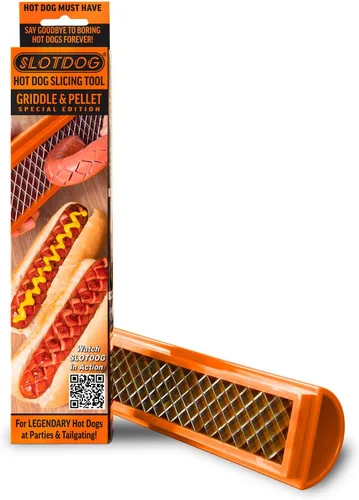 Miniatura 8 de Slotdog - Herramienta de corte para hot dogs - Cuchillos de corte de acero inoxidable para cocina, parrilla, fiestas improvisadas, camping y Rojo