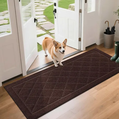 Miniatura 36 de BEQHAUSE Tapete para puerta de 20 x 32 pulgadas, tapete antideslizante para puerta, lavable, tapete para puerta de perro, resistente a las manchas