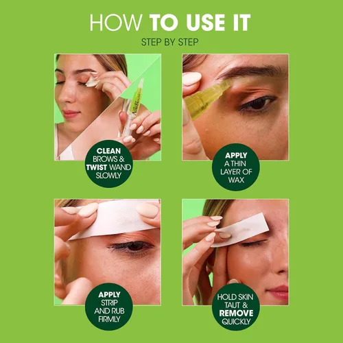 Miniatura 4 de Juego de depilación de cejas Nad's - Depilación facial para cejas y áreas delicadas - Tiras de algodón, toallitas de limpieza, 0.2 onzas