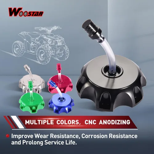 Miniatura 3 de WOOSTAR Tapa de depósito de combustible CNC de repuesto para Taotao Roketa Apollo SSR 50cc 70cc 110cc 125cc 150cc ATV Dirt Bike Pit Bike Negro
