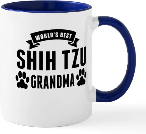 Miniatura 25 de CafePress Cute Shih Tzu Dog Mugs - Taza de café de cerámica de 11 oz (11.0 fl oz)