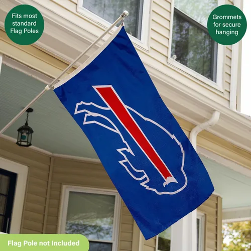 Miniatura 6 de Team Sports America NFL Buffalo Bills - Bandera duradera de 3 x 5 para exteriores con ojales, bandera y pancarta resistentes para jardín al aire