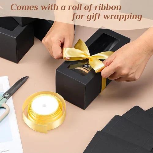 Miniatura 5 de Honoson 24 Piezas Caja de Regalo de Tumbler con Cinta para Sublimación Cajas de Exhibición de Vidrio Transparentes para Tazas de Beber de 12oz 16oz
