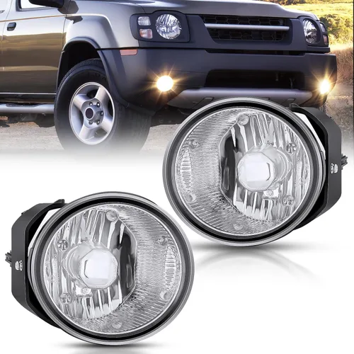 Conjunto de luces antiniebla Nilight Compatible con Nissan Maxima 2000 2001 Sentra 2002 2003 Frontier 2004 Xterra Lámparas de lente transparente de
