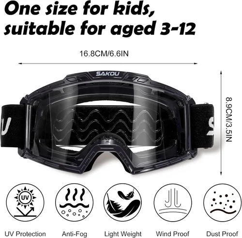 Miniatura 2 de SAKOU Gafas antivaho para niños y jóvenes de 3 a 12 años
