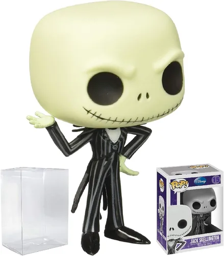 Miniatura 7 de Funko POP Disney: The Nightmare Before Christmas - Figura de vinilo de Jack Skellington Pop! (paquete con funda protectora compatible con Pop Box)