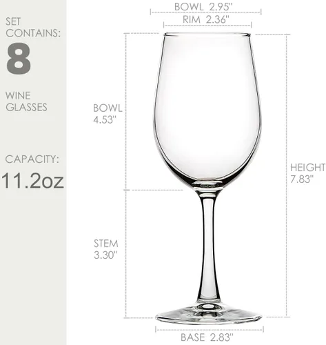 Miniatura 2 de C CREST Elegantes copas de vino tinto de 11.2 onzas para fiesta, boda, juego de 8