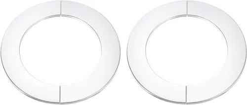 Miniatura 30 de uxcell Brida dividida de pared, placa redonda de escudo de acero inoxidable 304 de 0.866 in para tubo de diámetro de 0.866 in