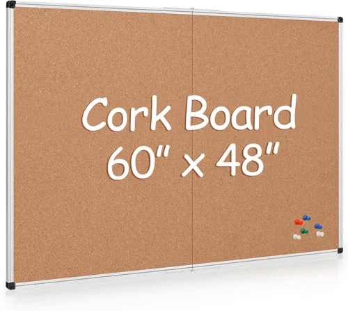 Miniatura 15 de Paquete de 2 tableros de anuncios de corcho de 20 x 30 pulgadas, tablero de corcho con marco de aluminio plateado, tablero de oficina para corcho
