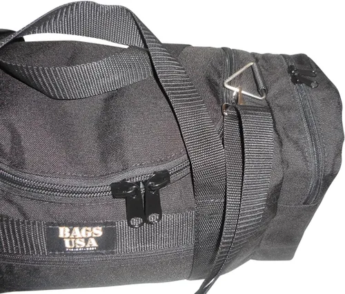 Miniatura 28 de Bolsa de lona triple grande con apertura en U, bolsillo frontal y dos compartimentos laterales, perfecta bolsa de cabina fabricada en Estados Unidos.