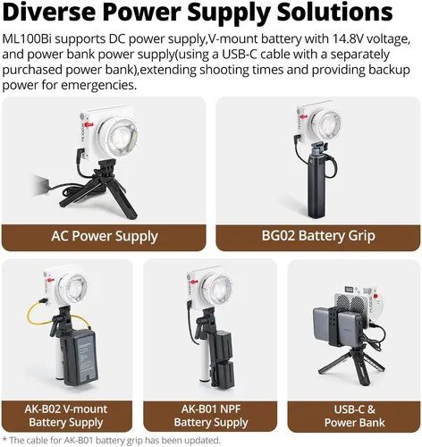 Miniatura 6 de Godox ML100Bi - Luz de video LED de 120 W, kit de iluminación de video bicolor de 2800K-6500K, 34300 Lux CRI 97+/TLCI 98+, control de aplicación