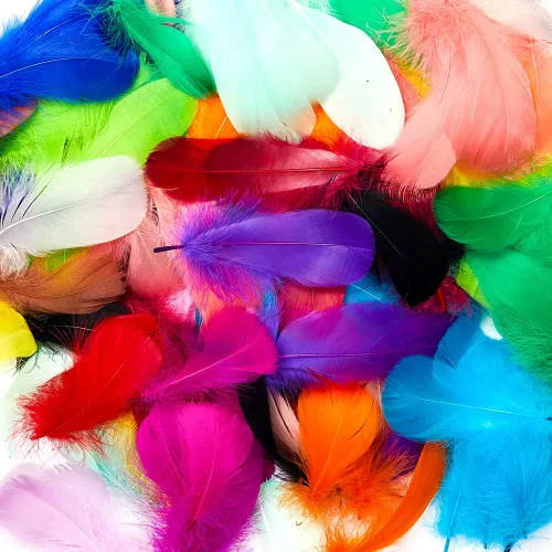 800 piezas de plumas coloridas, 20 colores, plumas para manualidades de 3-5 pulgadas, arco iris surtido para niños, hechas a mano, boda, Multicolor