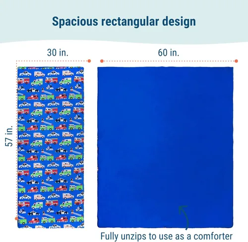 Miniatura 5 de Wildkin Saco de dormir para niños y niñas, mide 57 x 30 x 1.5 pulgadas, material de mezcla de algodón, saco de dormir para niños, tamaño ideal
