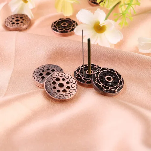 Miniatura 2 de ARTIBETTER 10 piezas de incienso soporte mini loto inscent bobina quemador disco quemador de incienso soporte para casa oficina casa té casa