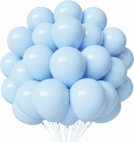 Miniatura 4 de Globos de látex verde azulado, 55 globos de 12 pulgadas con 1 cinta para cumpleaños, graduación, baby shower, decoración de fiesta de boda Globos