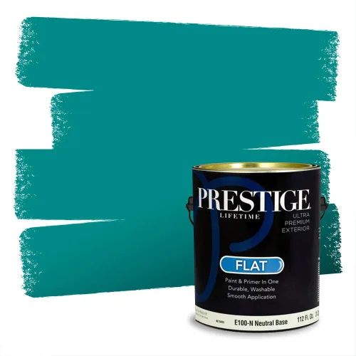 Miniatura 820 de Pintura Exterior + imprimación PRESTIGE, todo-en-uno, 1 galón, acabado mate, color comparable al Valspar* Royal Gray* VS151-Gris real