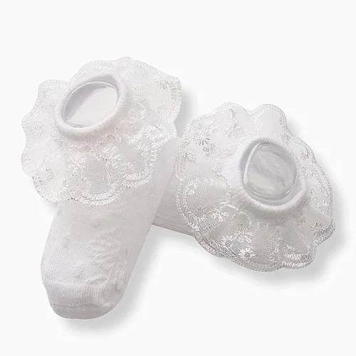 Miniatura 7 de Juebm Infant Baby Girls Ruffle Socks Toddler Dress socks,Pack of 356 Baby Frilly Lace Ankle Socks