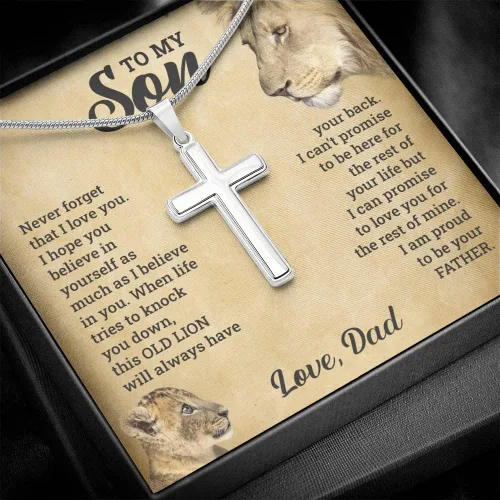 Miniatura 2 de FG Family Gift Mall To My Son From Mom, Son Gifts From Mom and Dad, Mother and Son Necklace, Birthday Gift For My Son Graduation Christmas Faith