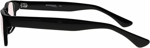 Miniatura 7 de Gafas de lectura de cristal real con lentes de cristal real rosa en marco de estilo geek disponibles en aumento de lectura +0.25 a +3.00