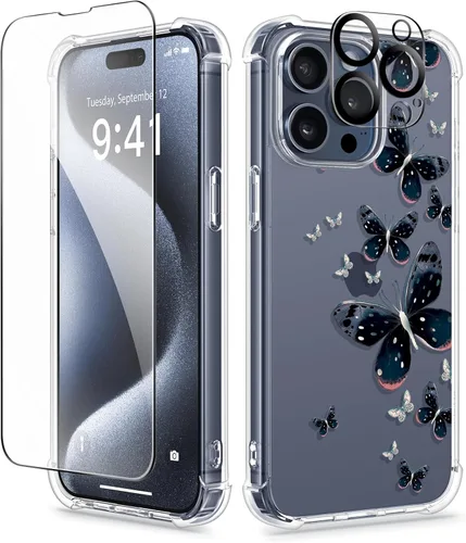 Miniatura 151 de GVIEWIN - Funda floral para iPhone 14 de 6.1 pulgadas, protector de pantalla + protector de lente de cámara, no se amarillenta, a prueba de golpes