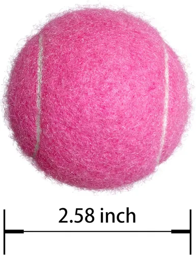 Miniatura 2 de Pelotas de tenis, paquete de 3 pelotas de tenis de práctica para principiantes, entrenamiento jugando pelotas de tenis para perros mascotas Rosa