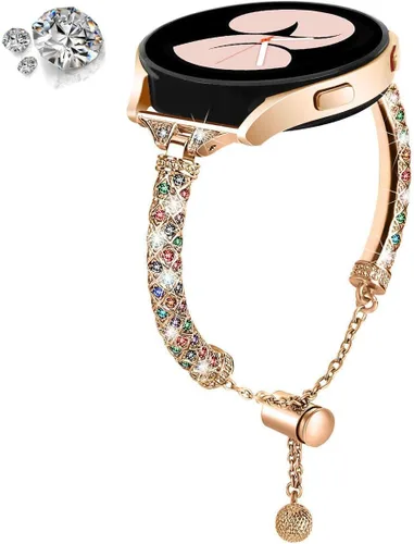 Miniatura 18 de DEALELE Bandas compatibles con Samsung Galaxy Watch 6/6 Classic / 5/5 Pro / 4/4 Classic / 3 1.614 in / Active 2, pulsera de repuesto de metal con 1#
