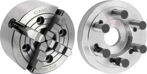 Miniatura 6 de CME Portabrocas de torno independiente de 4 mordazas de 5 pulgadas con placa de respaldo semiacabada Camlock D1-5, máquina para adaptarse a