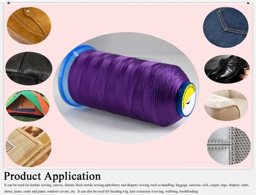 Miniatura 3 de Selric [1300 yardas/26 colores disponibles] Tex 90 Hilo de nailon unido para costura de cuero 280D/3 T90#92 Hilo de tapicería resistente para cuero