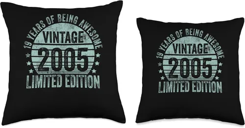 Miniatura 3 de Retro 19th Birthday Gifts Girls Boys Throw Pillow
