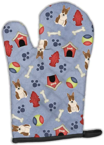 Miniatura 52 de Caroline's Treasures BB2732OVMT Dog House Collection Border Collie - Guante de horno grueso resistente al calor para sartenes calientes y horno