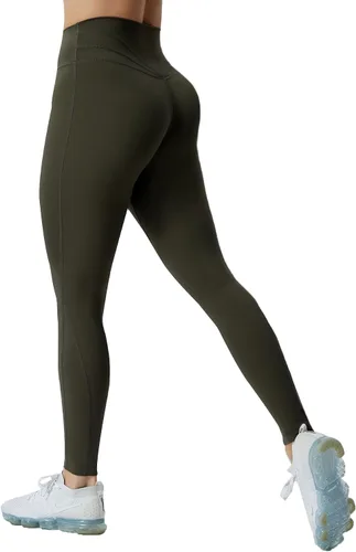 Miniatura 9 de Aoxjox Leggings de entrenamiento de cintura alta para mujer, pantalones de yoga Trinity, 26.5 pulgadas Negro