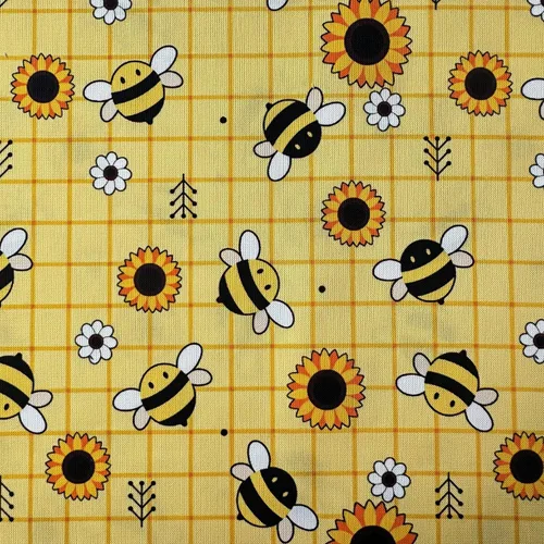 Miniatura 4 de Cuadrados de tela de abeja de miel de 5 x 5 pulgadas para acolchado de bebé, paquetes de dijes de tela para edredones de girasoles de 5 pulgadas