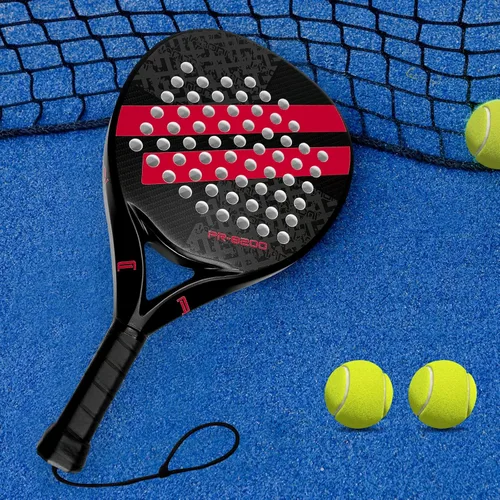 Miniatura 2 de Pala de pádel Superficie de Fibra de Carbono con núcleo de espuma EVA Memory Flex Pala de pádel ligera gris (8200-gray)
