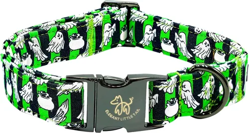 Miniatura 24 de Elegant little tail Collar para perro de Pascua, collar de perro con estampado de huevos de conejo, collar para mascotas, collar rosa para perros