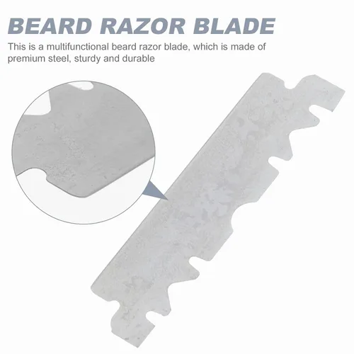 Miniatura 8 de Beaupretty 100 unids rasuradora de mano cuchilla de afeitar facial de acero cortador de cara barbería rasuradora de cara hombres cortador de fresado
