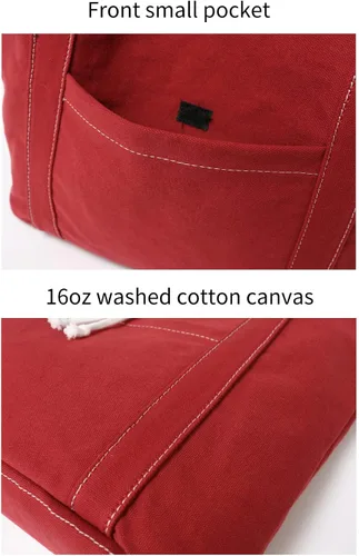 Miniatura 4 de Jeelow Bolso de mano de lona Bolso de hombro Crossbody Bolsas con bolsillos para hombres y mujeres