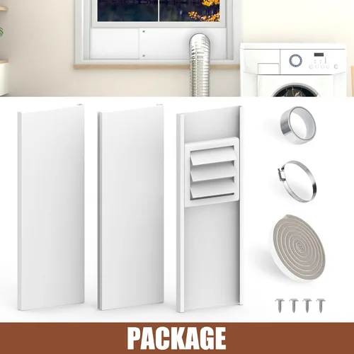Miniatura 9 de BJADE'S Kit de ventana de ventilación de secadora para manguera de ventilación de secadora de 4 pulgadas con cubierta de ventilación de secadora al