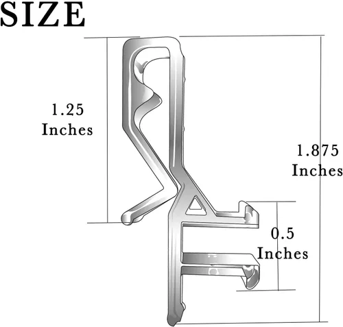 Miniatura 2 de 10 clips de cenefa de plástico de 1-7/8 pulgadas, clips de repuesto para persianas de ventana, se adapta a cenefas de madera