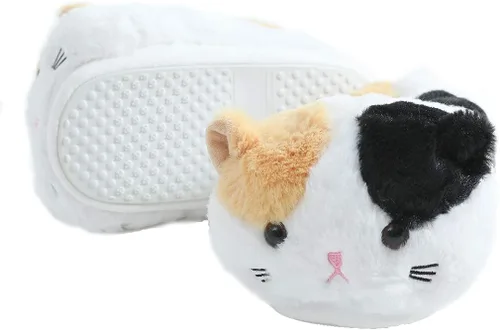 Miniatura 3 de Millffy Pantuflas de invierno para mujer, pantuflas de felpa con diseño de gato cálido