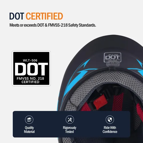 Miniatura 3 de Casco de motocicleta de cara completa para niños, casco de motocicleta para niños, motocross, ATV, motocross, 4 ruedas, Street Racing Offroad, casco