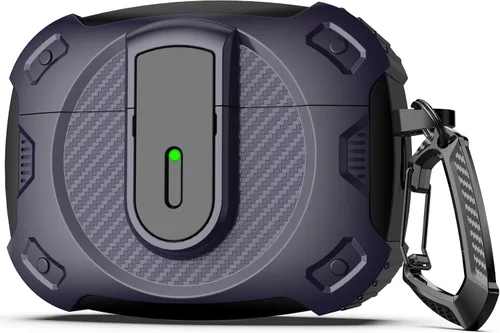 Miniatura 11 de RFUNGUANGO Funda para AirPod de 2ª generación con kit de limpieza, armadura protectora de carcasa dura militar con bloqueo para funda de carga