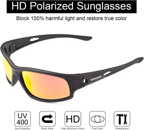 Miniatura 3 de MIRYEA Gafas de sol deportivas polarizadas para hombres y mujeres, para ciclismo, correr, conducir