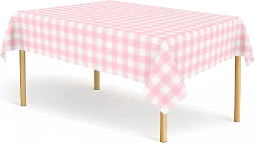 Miniatura 10 de Paquete de 2 manteles de plástico a cuadros en blanco y negro para fiestas, desechables de 54 x 108 pulgadas, mantel rectangular con bandera a