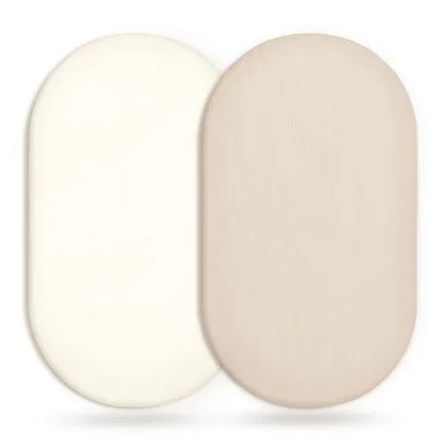 Miniatura 18 de GRSSDER Juego de 2 sábanas ajustables elásticas ultra suaves para moisés, ajuste universal para moisés, colchón rectangular ovalado, elegantes Marrón