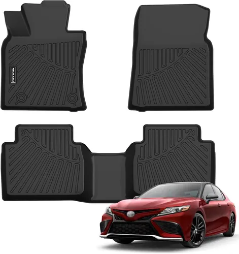Miniatura 9 de Alfombrillas de suelo y revestimientos de carga para Toyota Camry 2012-2017 (Compatible con híbrido) Protección para todo tipo de clima Goma TPE